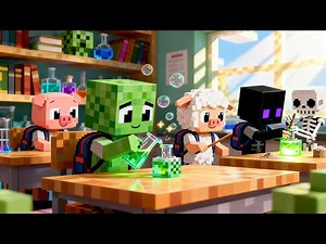 Minecraft Song - School Adventure | Nursery Rhymes And Kids Songs
