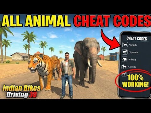 ALL ANIMAL CHEAT CODES! 🦁 Indian Bikes Driving 3D (Horse, Dinosaur, Elephant)