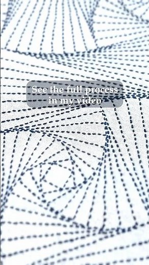 Stitching a mesmerising pattern | Sashiko #slowstitching #handstitching #geometricpattern