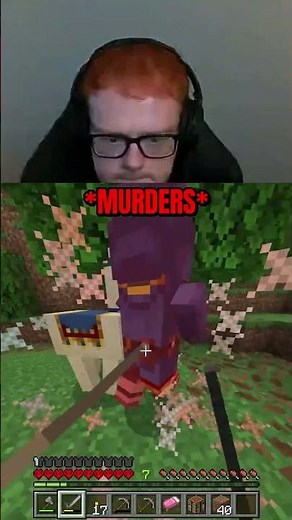Augie comes across a wandering traveler in Minecraft Hardcore 💀