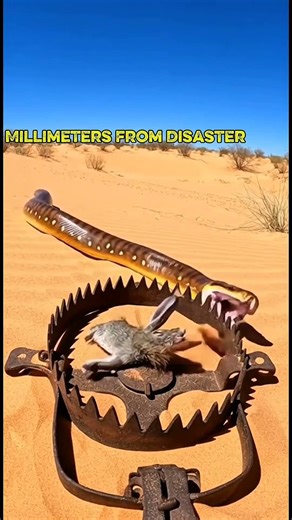 Woma Python vs Iron Trap — Millimeter Escape