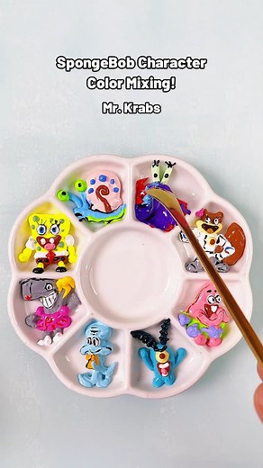 2.3M views · 21K reactions | Comment some other show/movie or video game characters you'd like to see? satisfying spongebob squarepants color mixing ASMR #SpongeBob #spongebobsquarepants #colormixing | Dalton James | Facebook