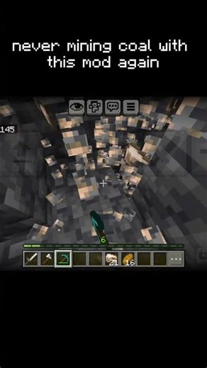 never mining coal with this mod #minecraft #shorts