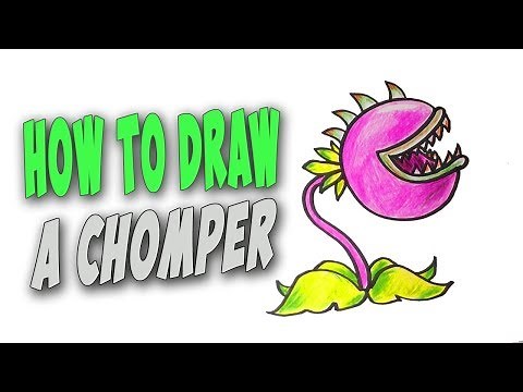 How To Draw A Chomper from Plants vs Zombies – Mr. Cute Cartoon Drawing Club
