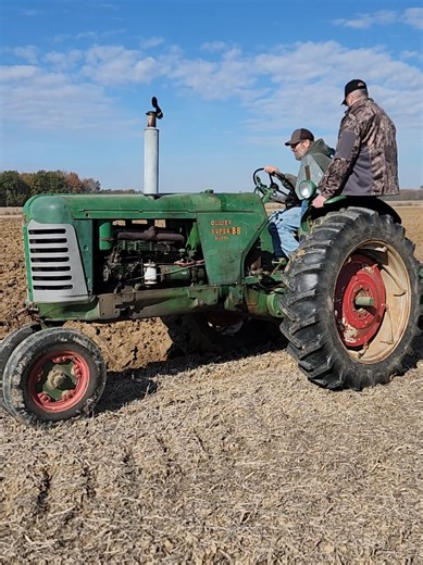 Oliver Super 88 diesel plowing at a local plow day #agriculture #tractor #fyp #oliver #farmlife