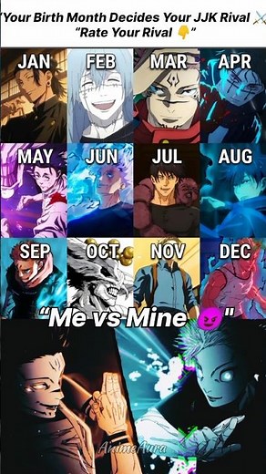 “Your Birth Month = Your JJK Rival 😈 Who Did You Get?”