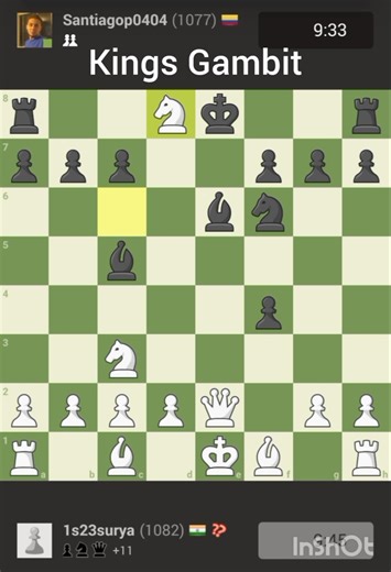 DOSTRY Kings Gambit Win His Queen In 9 Moves .