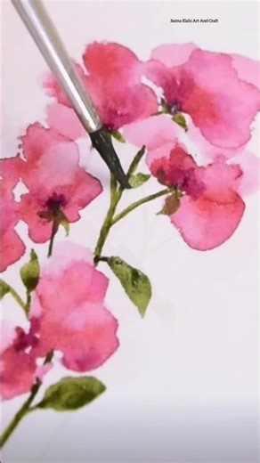 Easy Watercolor Pink Flowers Painting for Beginners 🌸 | Step-by-Step Tutorial