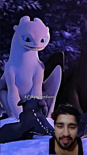 Toothless and light furry 😳#httyd #toothless #viralshort#youtubeshorts