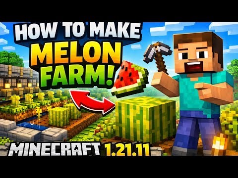 How to make melon farm in Minecraft 1.20.11 #minecraft #minecraftfarm