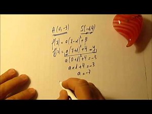 263. Déterminer une équation d'une parabole