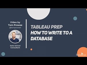 How to in Tableau Prep in 5 mins: Write to a Database