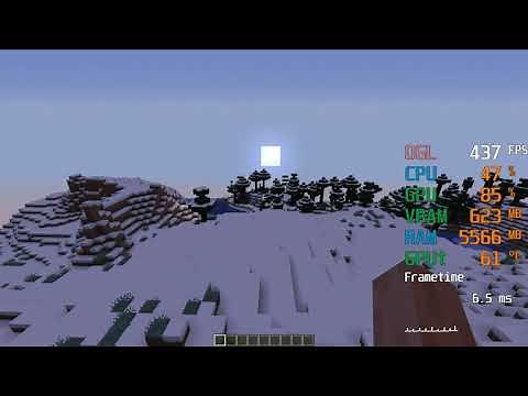 Radeon Vega 8 Graphics -- AMD Ryzen 3 3200G -- Minecraft FPS Test