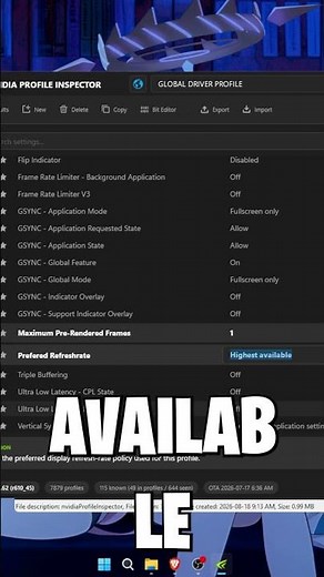 Best NVIDIA Profile Inspector Settings #fortnite #fpsboost