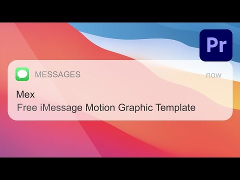 Free Apple Message UI Notification Mogrt | Premiere Pro Template
