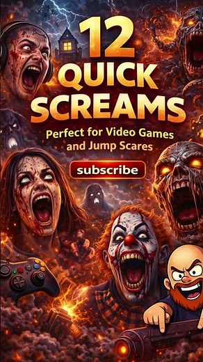 12 Quick Screams | Perfect for Games & Jump Scares | High-Quality SFX