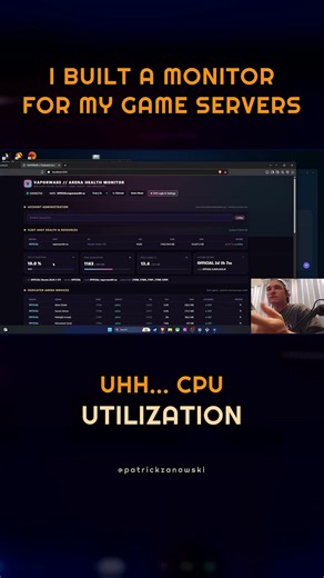 built a server health monitor for my game servers
