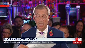 'It's an absolute disgrace, but it doesn't surprise me one bit.' Nigel Farage speaks to residents in Stoke-on-Trent to get their thought as a local hotel is set to house asylum seekers. | GB News