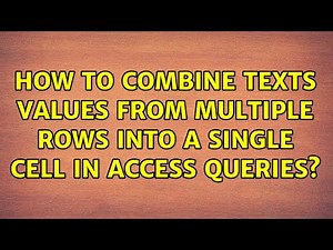 How to combine texts values from multiple rows into a single cell in access queries?