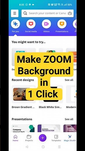 Make custom zoom backgrounds in 1 click | Zoom virtual background #zoombackground #zoom #canva