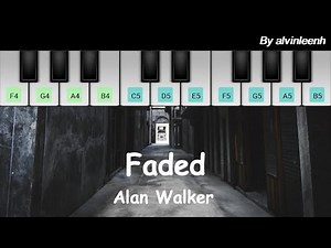 #9 How to play Faded | Alan Walker【Easy Piano Sheet】EDM