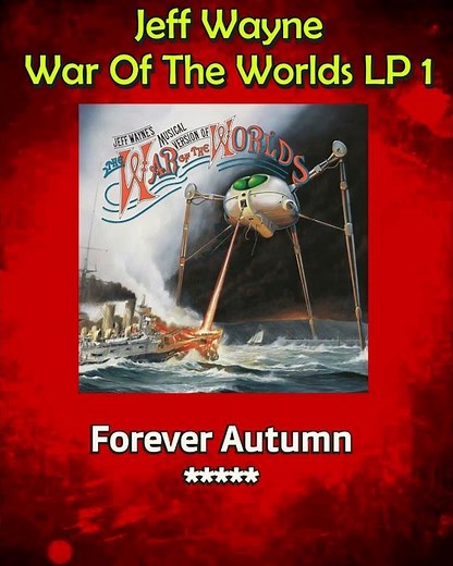 Rank The Tracks War Of The Worlds LP 1 Jeff Wayne