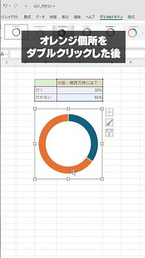 動く円グラフ！ #excel #仕事効率化