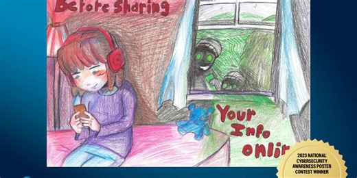 Center Point-Urbana student wins nation-wide poster contest for cyber security awareness