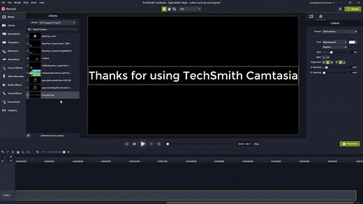 Create the Typewriter Effect by Animating Text in Camtasia