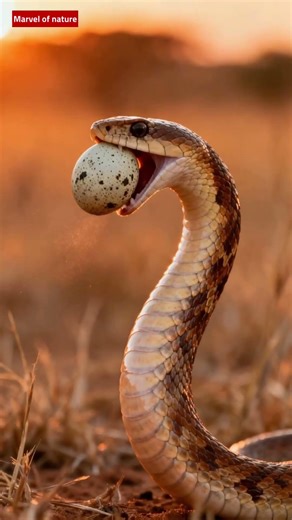 African Egg-Eating Snake 🐍 | The Snake That Only Eats Eggs! #naturefacts #wildlife #wildlifefacts