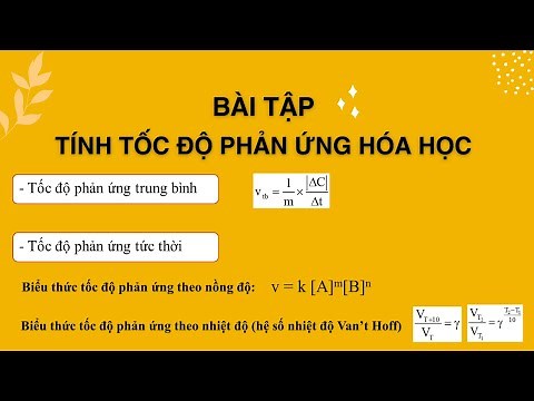 Bài tập: Tính tốc độ phản ứng hoá học - Hằng số tốc độ phản ứng