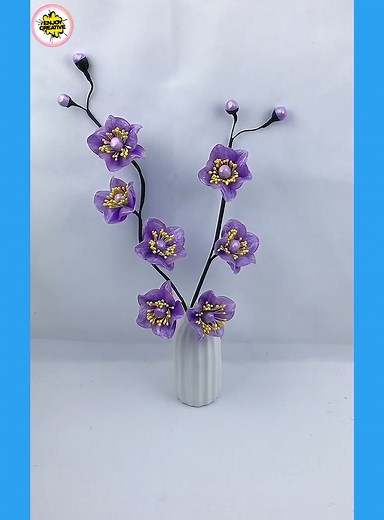 690K views · 10K reactions | The idea of ​​making beautiful flowers by hand from recycled materials | Enjoy creative | Facebook