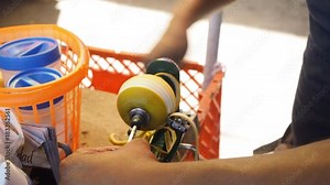 Making fresh orange juice for breakfast at market in Nicaragua