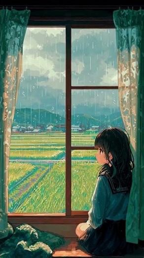 Peaceful Anime Rain Scene for Relaxation & Sleep