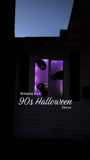 DIY 90s Halloween Ghost Window Decor