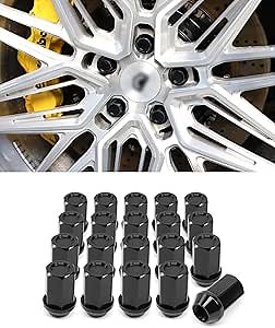 KKTR-CAR Wheel Center Hub Cap Kit, Model y hub Center Cap Lug Nuts Wheel Cap Kit Compatible with Tesla Tesla Model 3 Y X S (Black)