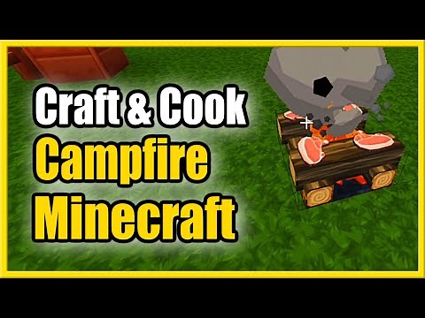 How to Make a Campfire in Minecraft & Cook Food! (Recipe Tutorial)