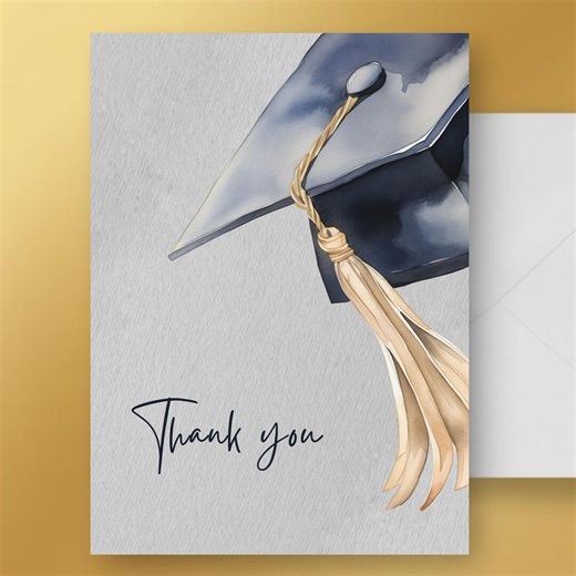 Graduation Thank You Notes SET of 10, 30 or 50 Grad Thankyoucards Graduate Thankyou Cards Graduationcards - Etsy