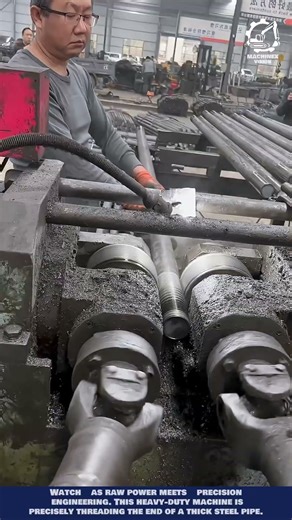 Smart Automatic Pipe Threading Machine - 120mm Capacity for Steel Rods #machineinnovation