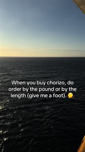 ¿Cómo ordenas el chorizo? Por peso o por longitud