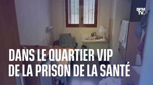 À quoi ressemble une cellule du quartier VIP de la prison de la Santé? 📺 Extrait de "VIP, leur vie en prison", un long format Ligne Rouge à retrouver mardi soir à 20h50 sur @BFMTV | BFMTV