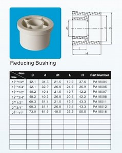 [Hot Item] Reducing Bush Reducer PVC Plastic Fitting ASTM Sch40 D-2466 Standard