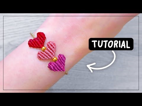 Pulsera 3 Corazones ❣️ Como hacer pulsera para San Valentin | diy tutorial ● macrame bracelet 367