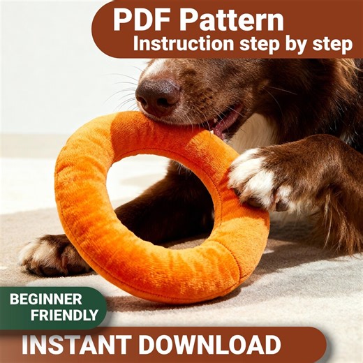 Plush Dog Toy – Donut: Sewing PDF Pattern and Step-by-step Instructions. - Etsy Canada