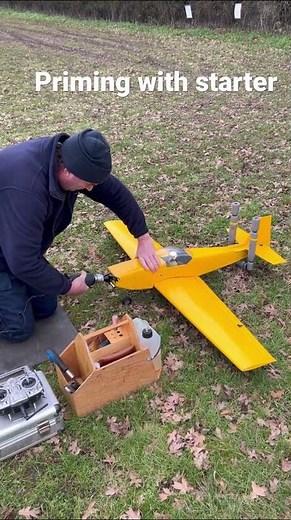 How to start a 4 stroke nitro RC plane #rcplane #nitro #balsa