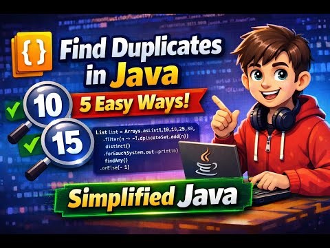 Java Interview Question: Find Duplicates Numbers Using Java 8 Streams (5 Approaches)