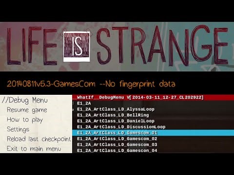 Life is Strange Gamescom Stuff And Debug Menu