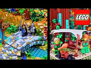 Building a Stone Arch Bridge & Forest Camp For My Lego Medieval Blacksmith Diorama