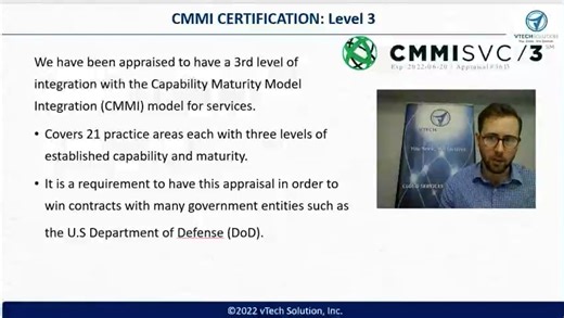 Capability Maturity Model Integration (CMMI) - vTech Solution Inc