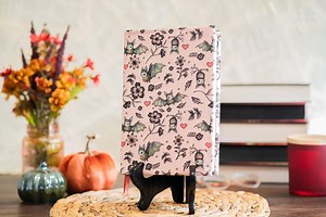 Adjustable Dust Jacket, Fabric Book Jacket, Protective Book Cover - Cutesy Bats - Etsy